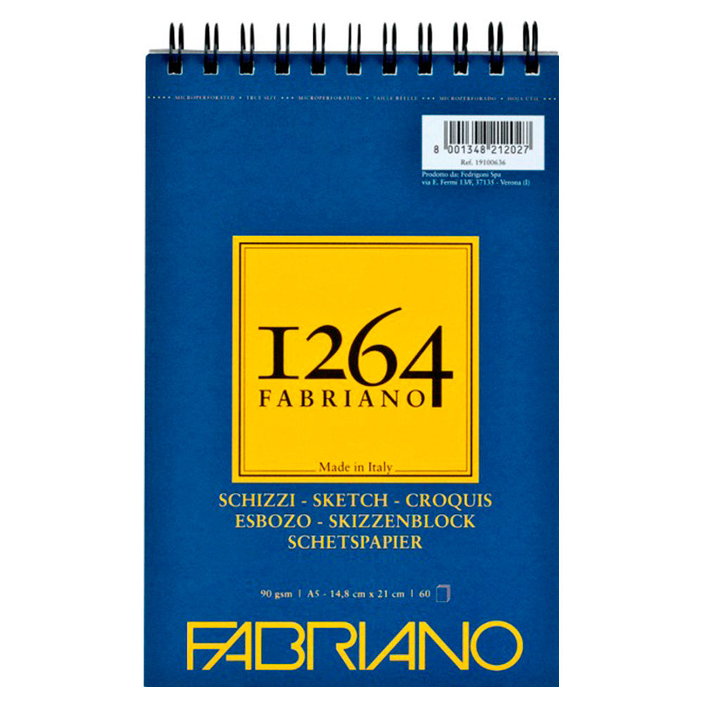 Bloc dibujo espiral 1264 Sketch A5 90 g SADIPAL