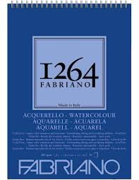Bloc espiral fabriano 1264 acuarela 25% algodón a3 30h 300g. grano fino