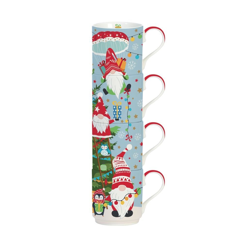 Set 4 Tazas Gnomos Apilables 275 ml en Caja Regalo EASY LIFE Imagen principal del producto