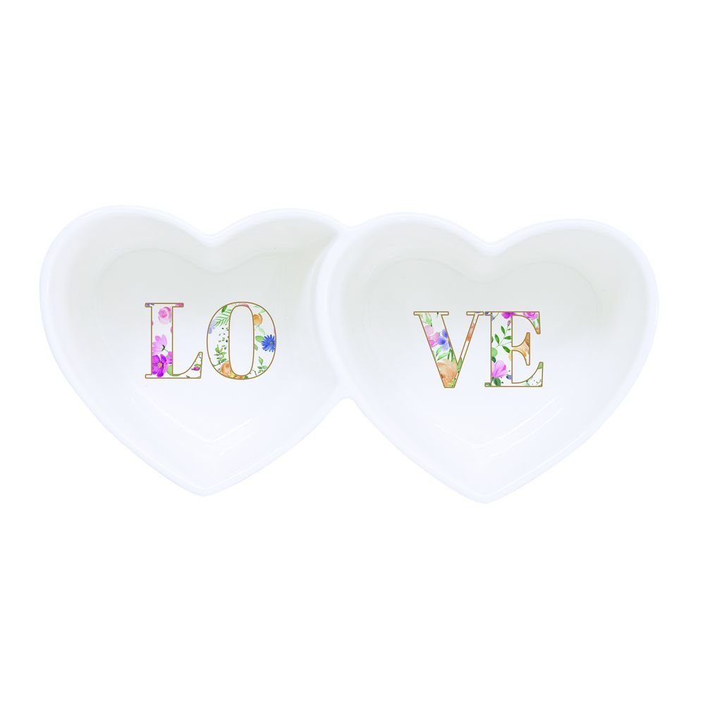 Bol Porcelana 2 Cuencos Corazón de 20x9,5 cm Caja Regalo Marca Easy Life