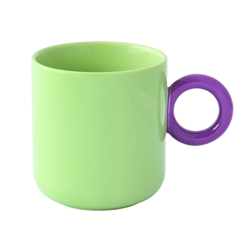 Taza Porcelana Verde Creativo 350 ML en Caja