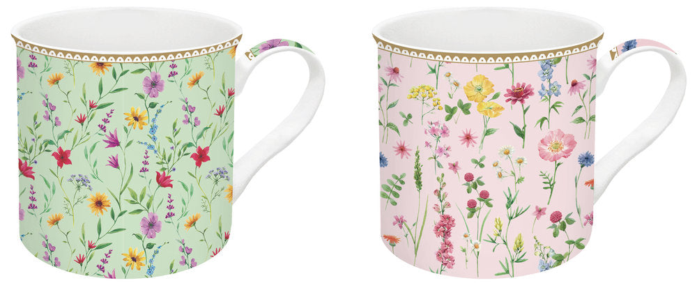 Set 2 Tazas 300 ml Porcelana China Meadow Flowers Easy Life