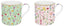 Set 2 Tazas 300 ml Porcelana China Meadow Flowers Easy Life