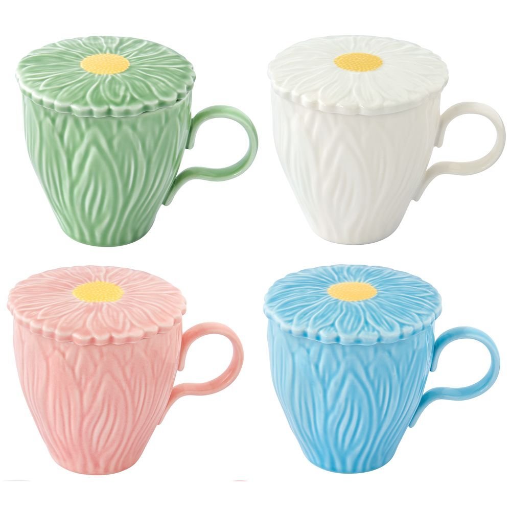 Taza Porcelana Daisy 350 ML Caja Regalo Colores Surtidos