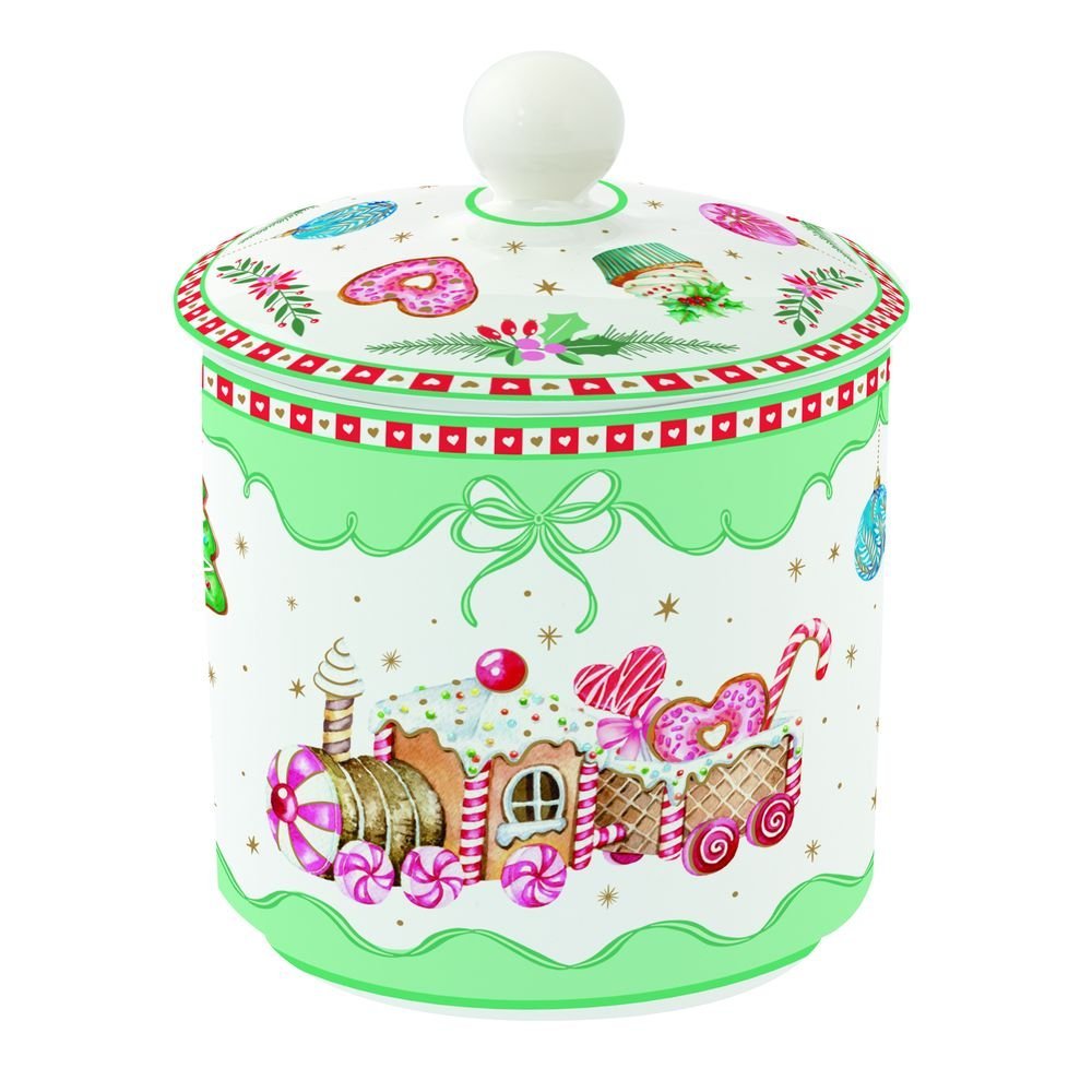 TARRO TREN NAVIDEÑO Ø 10,5 X 13 CM EN CAJA REGALO | EASY LIFE | 1 UNIDAD | 8001544174426