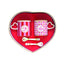 Set 2 Tazas Porcelana con Cucharas Caja Corazon Love Easy Life