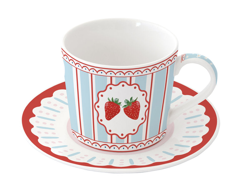 Taza con Plato 380 ML Fruit Mania + Caja Regalo Imagen principal del producto