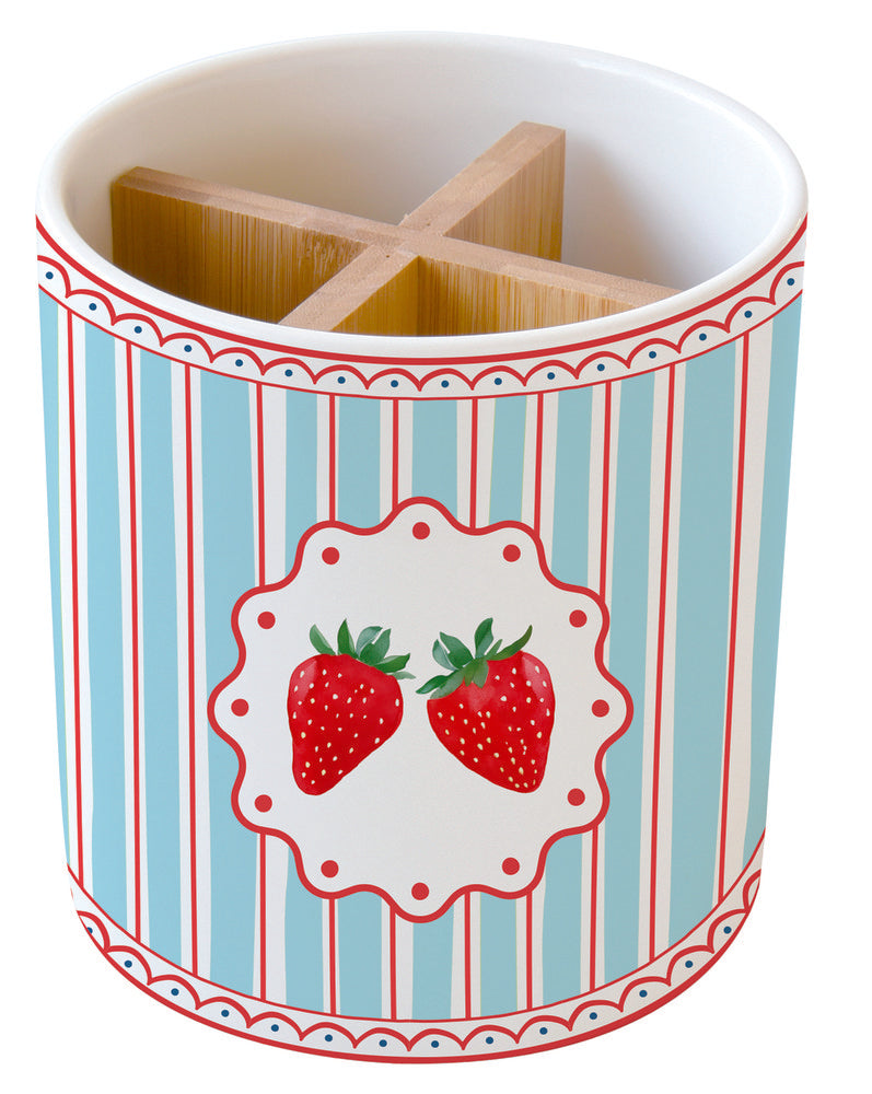 Contenedor cubiertos porcelana Fruit Mania marca Easy Life