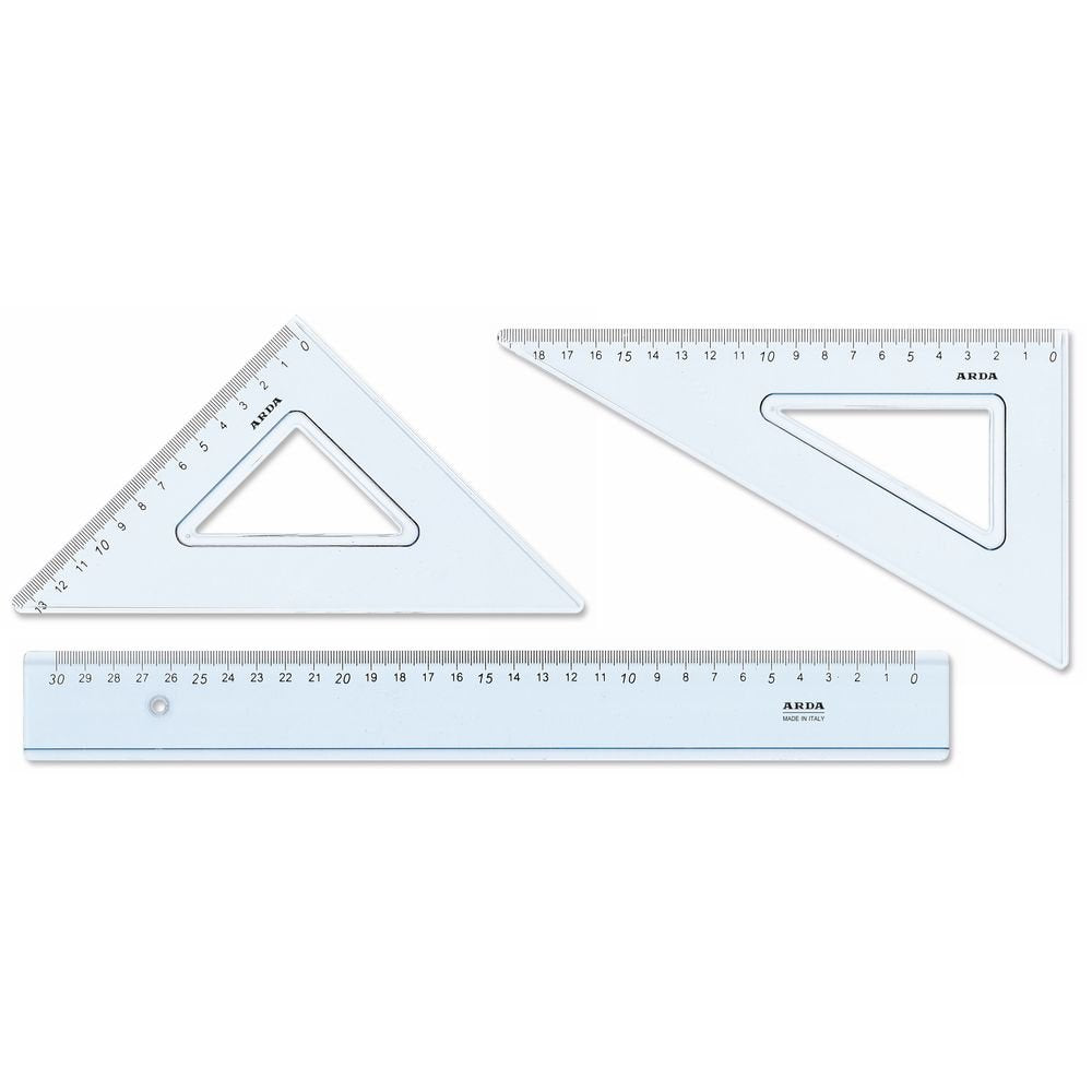 JUEGO DE REGLAS 3 PCS PARA ZURDOS | 25 UNIDADES | (ARDA) Imagen principal del producto