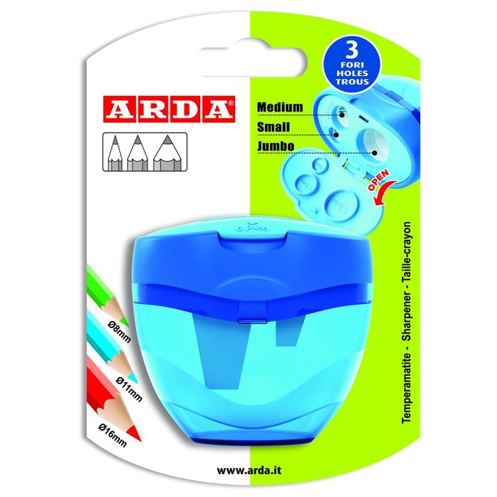 Afilalápiz Arda Tris Blister Pack de 3 afilalápices Arda