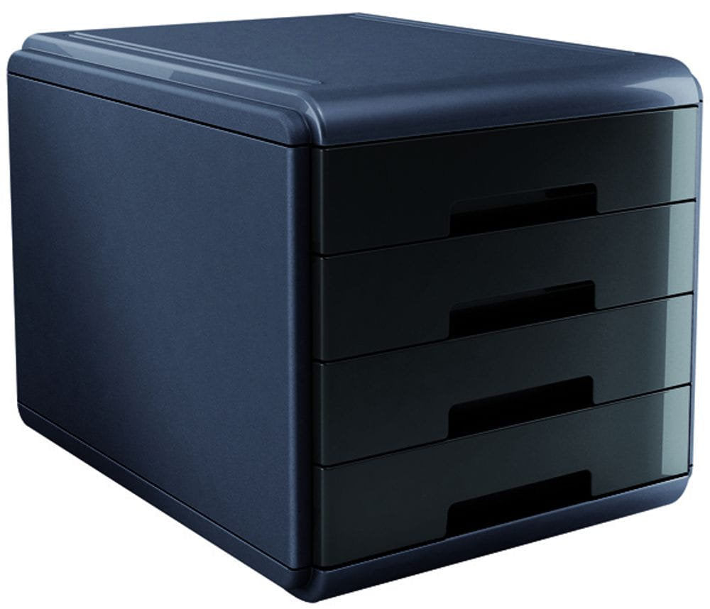 Modulo Archivador 4 Cajones Cabinet Negro ARDA