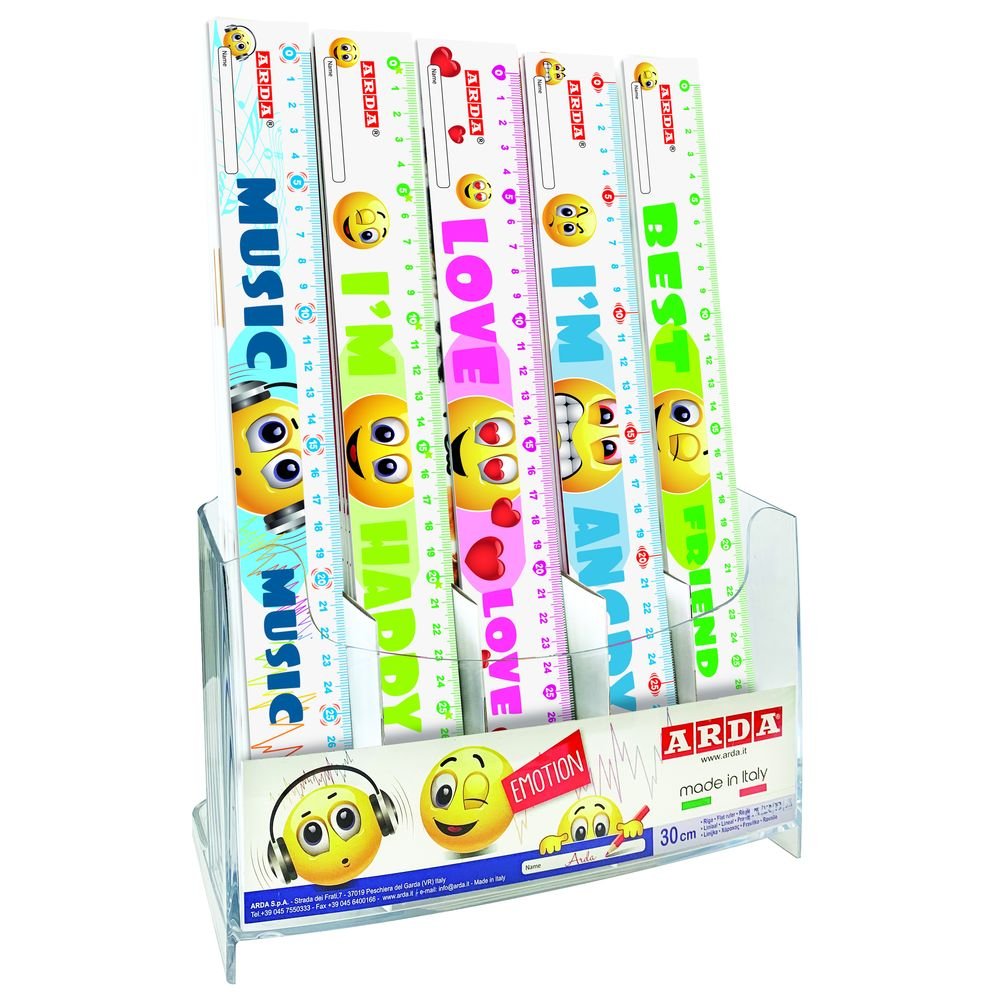 EXPOSITOR 25 REGLAS 30 CM MODELO EMOTION | 25 UNIDADES | (ARDA) Imagen principal del producto