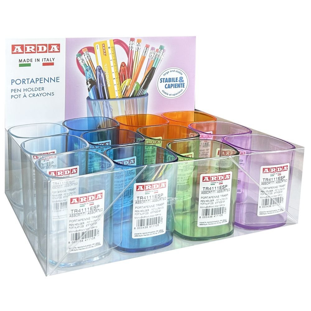 EXPOSITOR 12 PORTALAPICES DE PLASTICO TRANSPARENTE SURTIDO | ARDA Imagen principal del producto