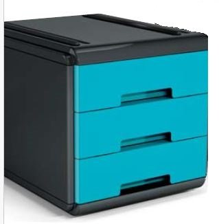 Mini Modulo Archivador Cajonera Cabinet Turquesa ARDA Imagen principal del producto