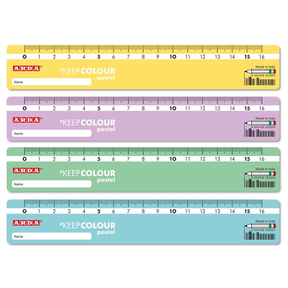 EXPOSITOR 48 REGLAS 17 CM KEEP COLOR 4 COLORES SURTIDOS | 48 UNIDADES | (ARDA) Imagen principal del producto
