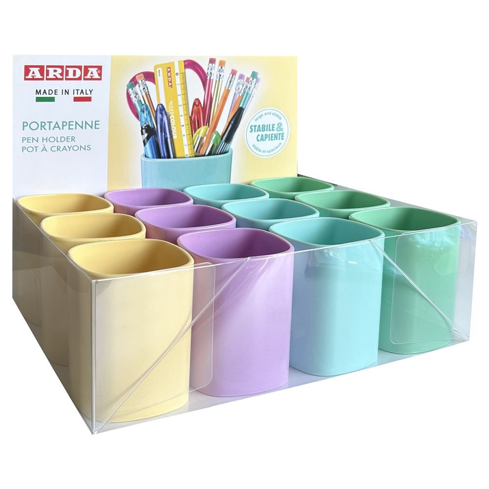 Expositor 12 Cubilete Portalapices Tidy Matt Colores Pastel ARDA Imagen principal del producto