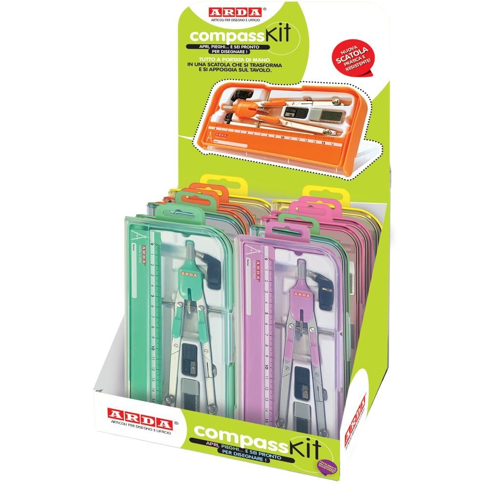 COMPAS QUICK SET PULSADOR EN CAJA INTELIGENTE SURTIDOS | 12 UNIDADES | (ARDA) Imagen principal del producto