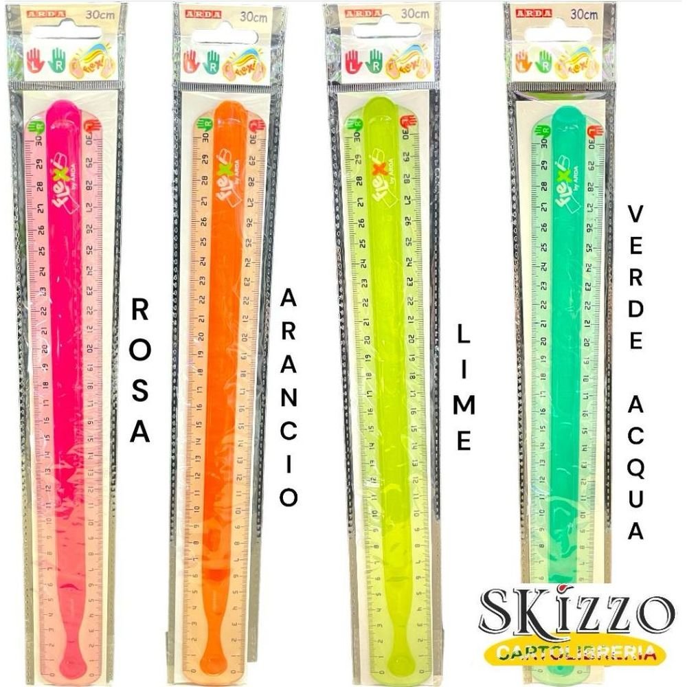 REGLA FLEXIBLE 30 CM LEFT&RIGHT | 15 UNIDADES | (ARDA)