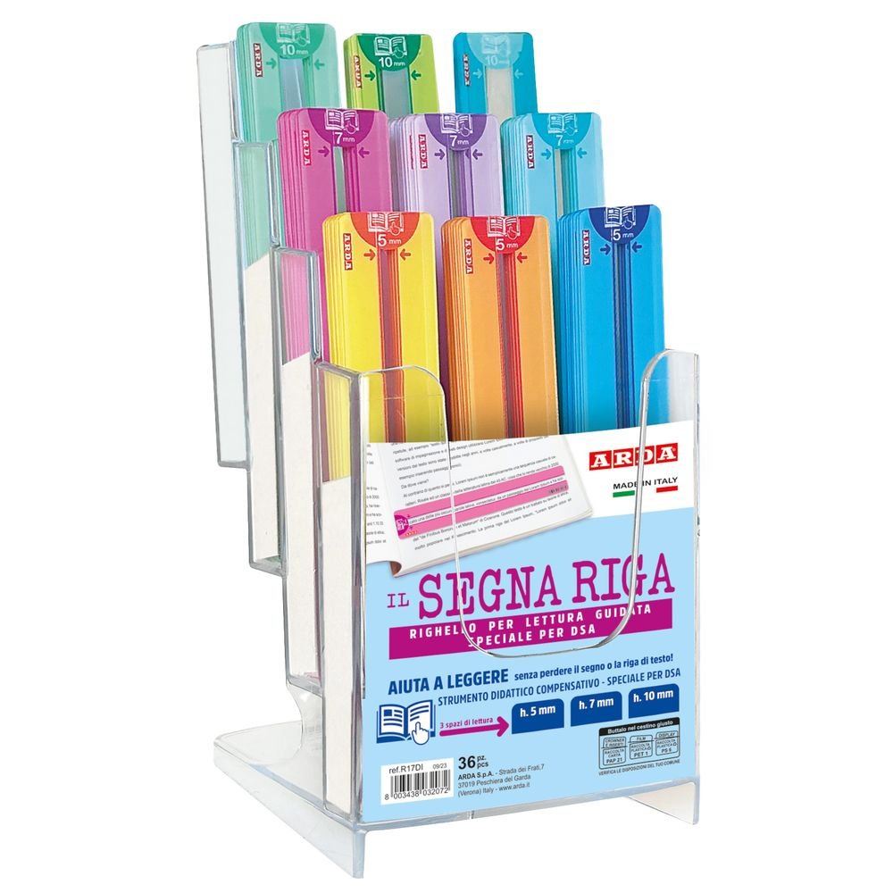 EXPOSITOR 36 REGLAS DE LECTURA TAMAÑO 5-7-10 CM SURTIDAS | 1 UNIDADES | (ARDA) Imagen principal del producto
