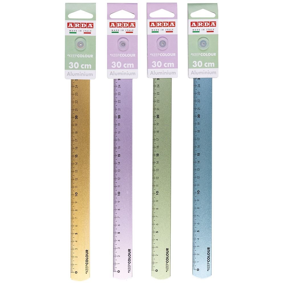 Regla 30 cm aluminio colores pastel Keep Colour surtidas marca Arda Imagen principal del producto