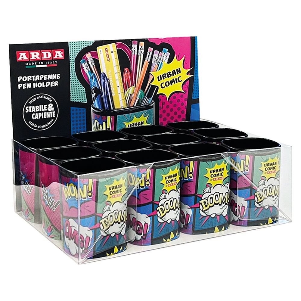 Exp 12 Cubiletes Portalapices Metálico Comic Urban Collecti ARDA