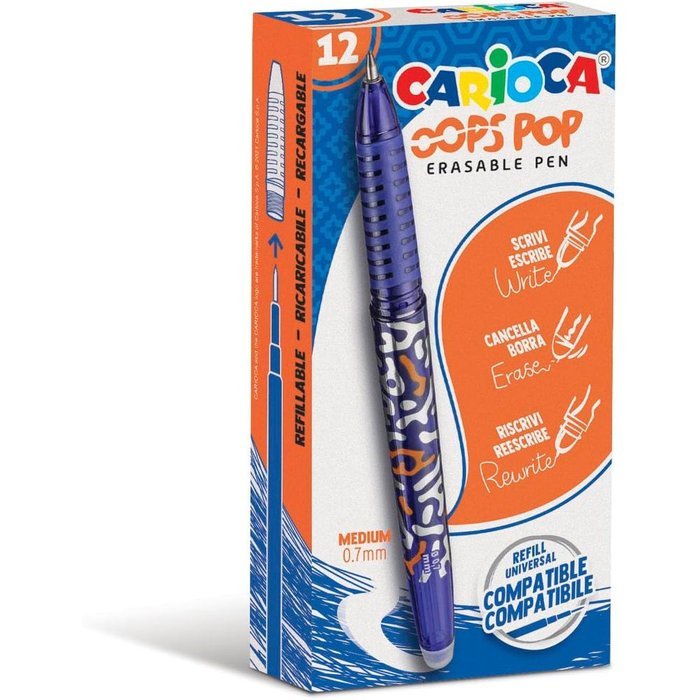 BOLIGRAFO CARIOCA OOPS POP AZUL | 12 UNIDADES | (UNIVERSAL ESPAÑOLA S,A,) Imagen principal del producto