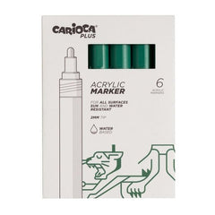 Rotulador Carioca Plus Acrilico 04 Verde | Universal Española S,A, | Pack 6 Unidades