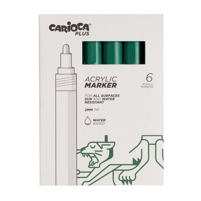Rotulador Carioca Plus Acrilico 18 Azul | Universal Española S,A, | Pack 6 Unidades