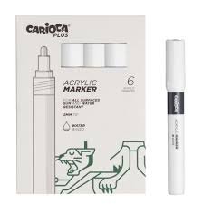 Rotulador Carioca Plus Acrilico 31 Blanco | Universal Española S,A, | Pack 6 Unidades