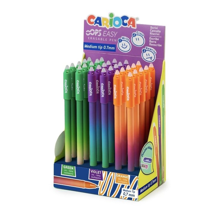 EXPOSITOR 30 BOLIGRAFO CARIOCA OOPS EASY SURTIDOS | 30 UNIDADES | (UNIVERSAL ESPAÑOLA S,A,) Imagen principal del producto