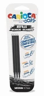 RECAMBIO BOLIGRAFO BORRABLE OOPS NEGRO BLISTER 3 UDS | 1 UNIDADES | (UNIVERSAL ESPAÑOLA S,A,) Imagen principal del producto
