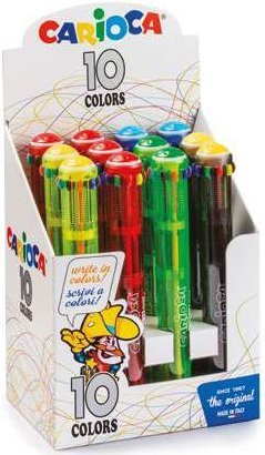 Bolígrafos Carioca Maxi Fluo 10 Colores Marca Universal Española Imagen principal del producto