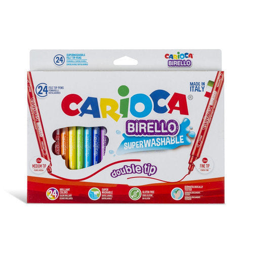 Rotulador Carioca Birello Doble Punta 24 Colores Surtidos | Universal Española S,A, | Pack 1 Unidades Imagen principal del producto