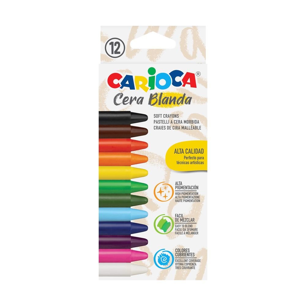 Cera blanda Carioca 12 colores Universal Española