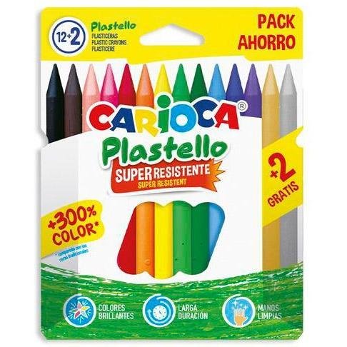 Cera Carioca Plastello 12 + 2 Colores Surtidos Universal Española Imagen principal del producto