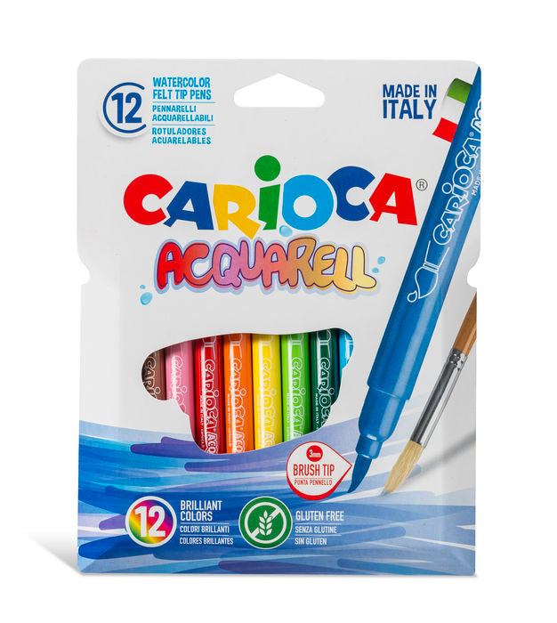 Rotulador Carioca Acquarell 12 Colores Surtidos | Universal Española S,A, | Pack 1 Unidades Imagen principal del producto