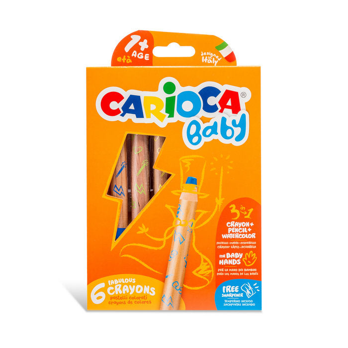 CERA CARIOCA BABY +1 3 EN 1 6 COLORES SURTIDOS | 1 UNIDADES | (UNIVERSAL ESPAÑOLA S,A,) Imagen principal del producto