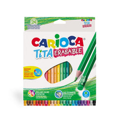 LAPIZ CARIOCA TITA BORRABLES 24 COLORES SURTIDOS | 1 UNIDADES | (UNIVERSAL ESPAÑOLA S,A,)