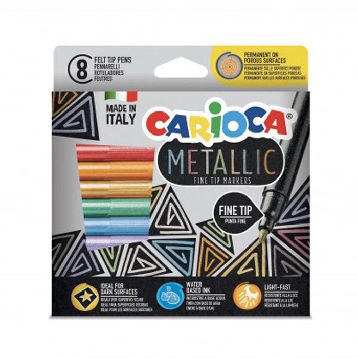 Rotulador Carioca Metallic Punta Fina 8 Colores | Universal Española S,A, | Pack 1 Unidades