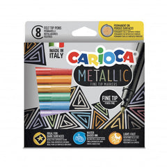 Rotulador Carioca Metallic Punta Fina 8 Colores | Universal Española S,A, | Pack 1 Unidades