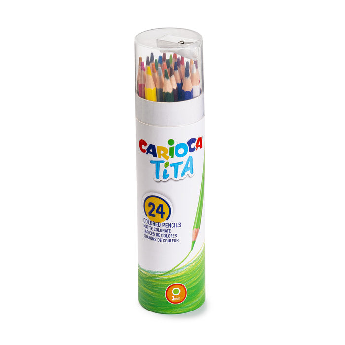 LAPIZ CARIOCA TITA TUBE 24 COLORES + AFILALAPIZ | 1 UNIDADES | (UNIVERSAL ESPAÑOLA S,A,) Imagen principal del producto