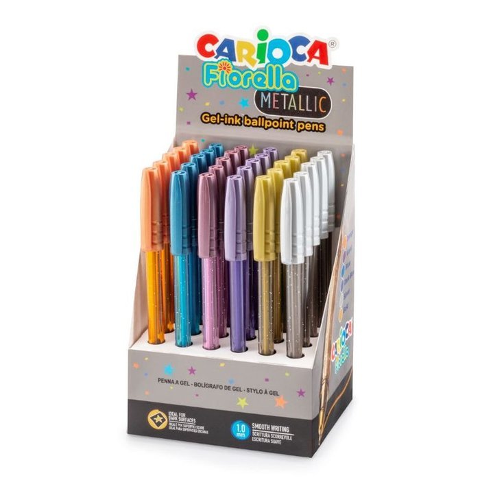 EXPOSITOR 30 BOLIGRAFO CARIOCA FIORELLA COLORES METALLIC | 30 UNIDADES | (UNIVERSAL ESPAÑOLA S,A,) Imagen principal del producto
