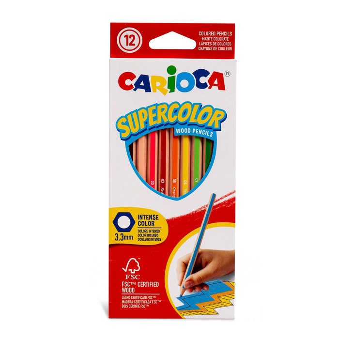 Lápiz Carioca Supercolor 12 Colores Surtidos Universal Española