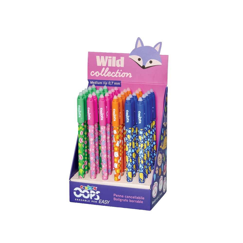 Expositor 30 bolígrafos Carioca Wild Oops Clip Universal Española S.A. Imagen principal del producto