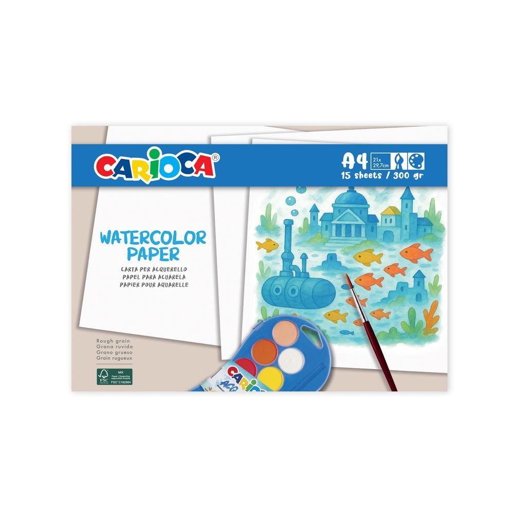 Papel acuarela Carioca A4 15H Universal Española Imagen principal del producto
