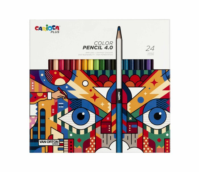 LAPIZ CARIOCA PLUS 4,0 24 COLORES SURTIDOS | 1 UNIDADES | (UNIVERSAL ESPAÑOLA S,A,) Imagen principal del producto