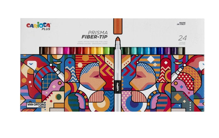 Rotulador Carioca Plus Prisma 24 Colores Surtidos | Universal Española S,A, | Pack 1 Unidades