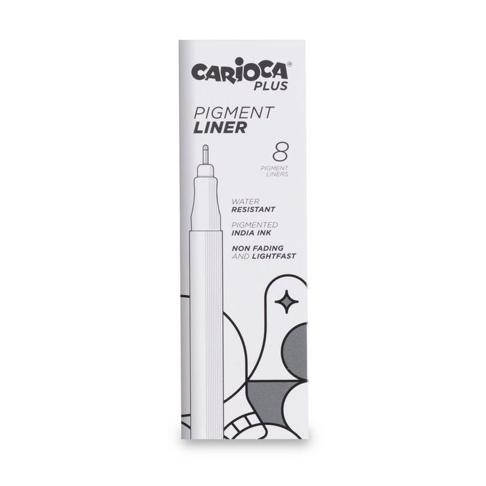 Rotulador Calibrado Carioca Plus Punta Pincel Negro | Universal Española S,A, | Pack 8 Unidades