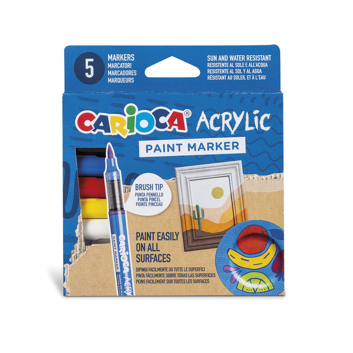 Rotulador Carioca Acrilico 5 Unidades Colores Surtido | Universal Española S,A, | Pack 1 Unidades