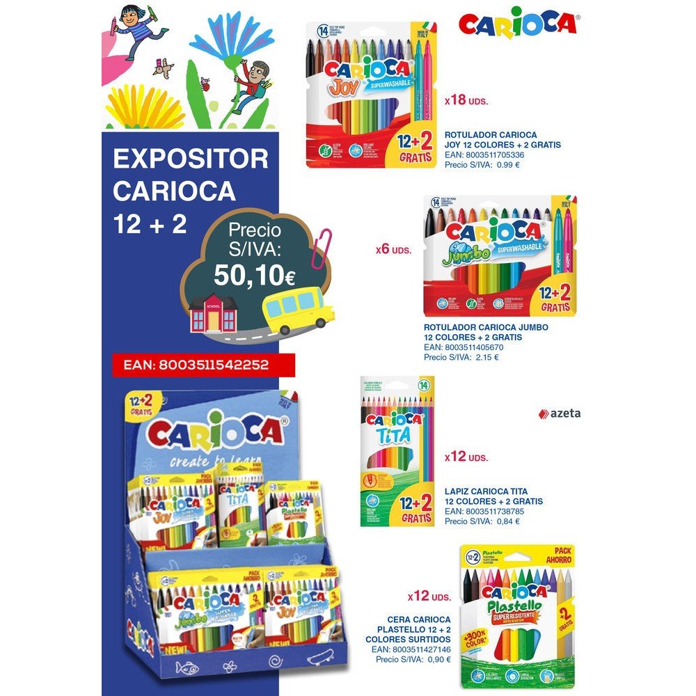 Expositor Carioca Vuelta al Cole 12 + 2 Universal Española